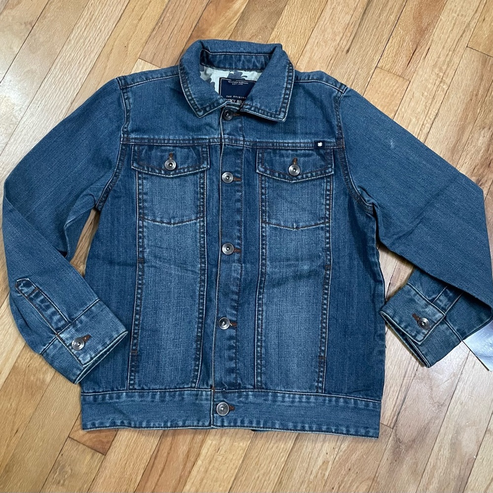 NEW Lucky Brand boys girls unisex jean jacket denim size s small NWT